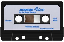 Cartridge artwork for Meteors on the Acorn Electron.
