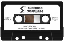 Cartridge artwork for Percy Penguin on the Acorn Electron.