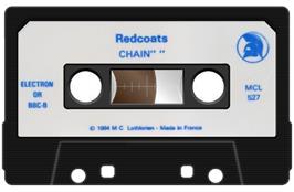 Cartridge artwork for Redcoats on the Acorn Electron.