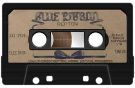 Cartridge artwork for Repton on the Acorn Electron.