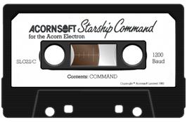 Cartridge artwork for Starship Command on the Acorn Electron.