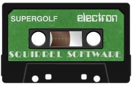 Cartridge artwork for Super Golf on the Acorn Electron.
