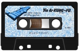 Cartridge artwork for Yie Ar Kung-Fu on the Acorn Electron.