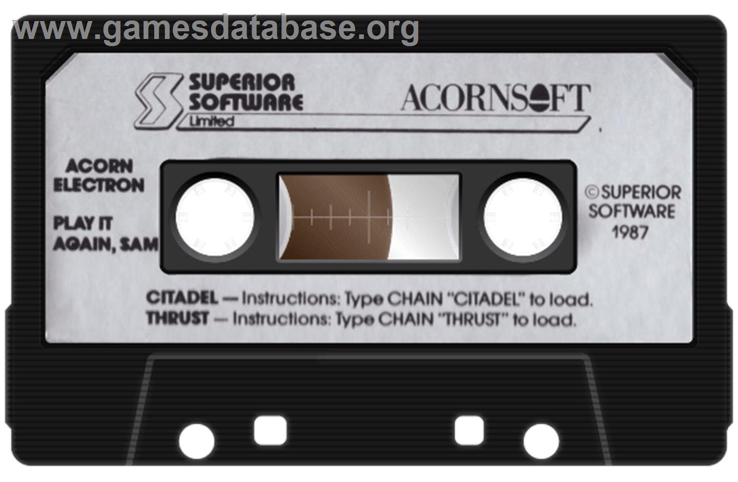 Thrust - Acorn Electron - Artwork - Cartridge