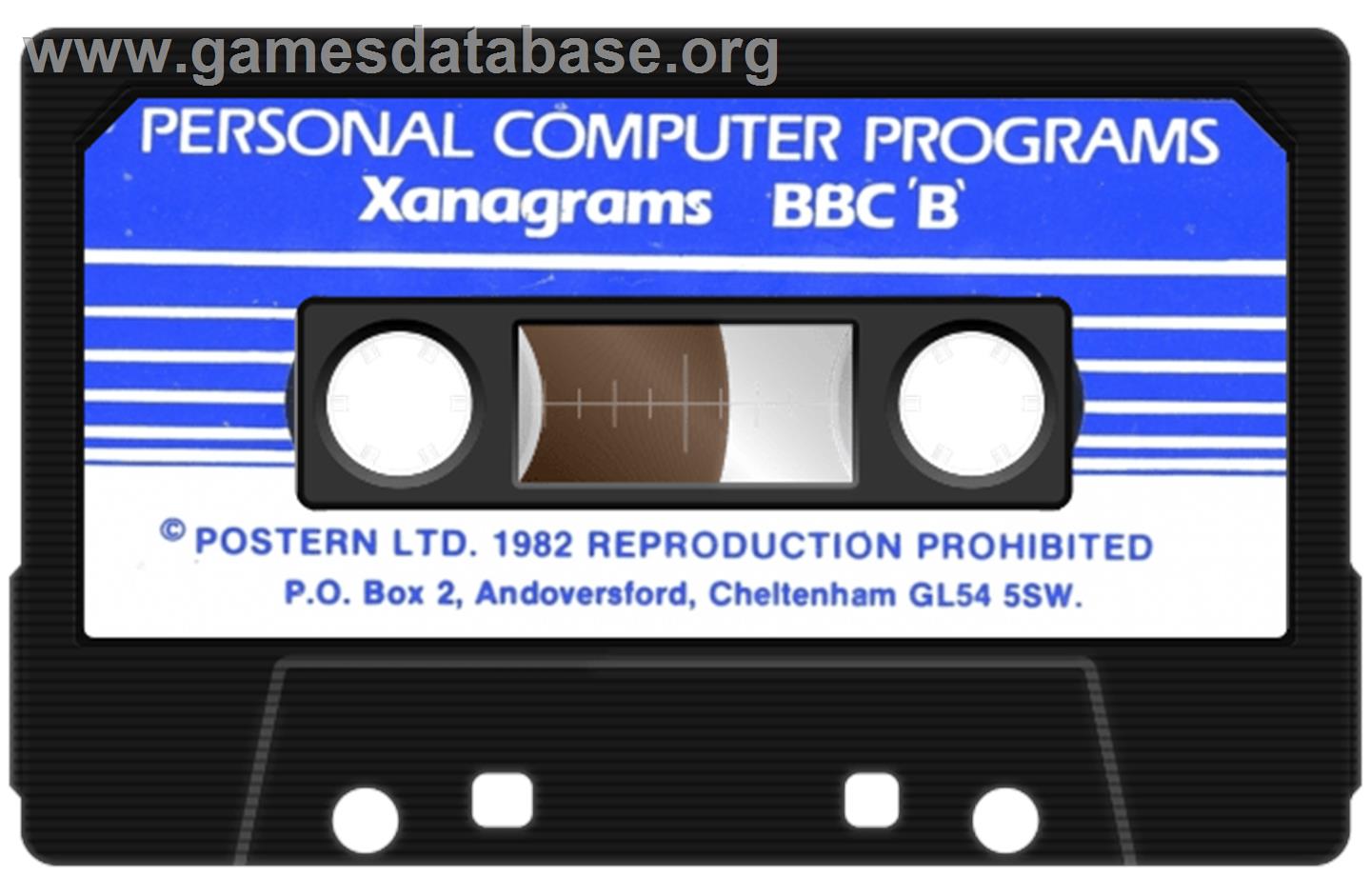 Xanagrams - Acorn Electron - Artwork - Cartridge