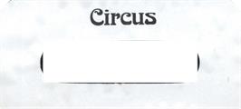Top of cartridge artwork for Circus (Mysterious Adventures) on the Acorn Electron.