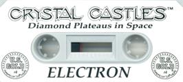 Top of cartridge artwork for Crystal Castles on the Acorn Electron.