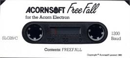 Top of cartridge artwork for Free Fall on the Acorn Electron.