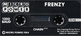 Top of cartridge artwork for Frenzy on the Acorn Electron.