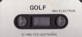 Top of cartridge artwork for Golf on the Acorn Electron.