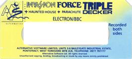 Top of cartridge artwork for Haunted House on the Acorn Electron.