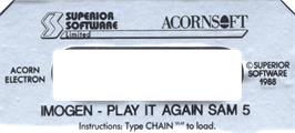 Top of cartridge artwork for Imogen on the Acorn Electron.