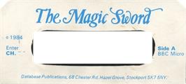 Top of cartridge artwork for Magic Sword, The on the Acorn Electron.