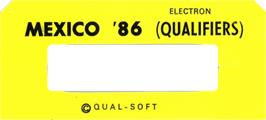 Top of cartridge artwork for Mexico 86 on the Acorn Electron.