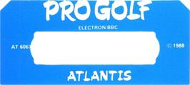 Top of cartridge artwork for Pro Golf on the Acorn Electron.