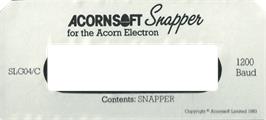 Top of cartridge artwork for Snapper on the Acorn Electron.