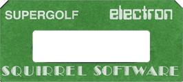 Top of cartridge artwork for Super Golf on the Acorn Electron.