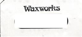 Top of cartridge artwork for Waxworks on the Acorn Electron.