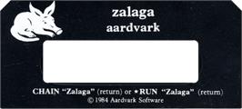 Top of cartridge artwork for Zalaga on the Acorn Electron.