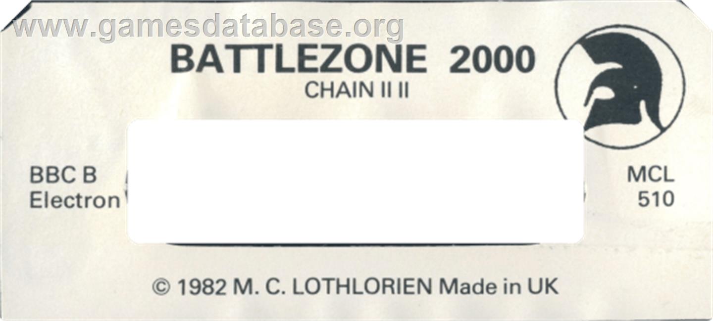 Battlezone 2000 - Acorn Electron - Artwork - Cartridge Top