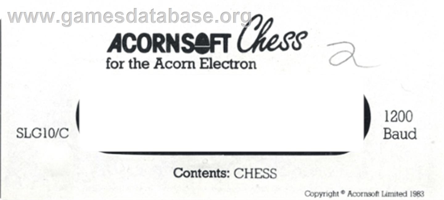 Chess (Acornsoft) - Acorn Electron - Artwork - Cartridge Top