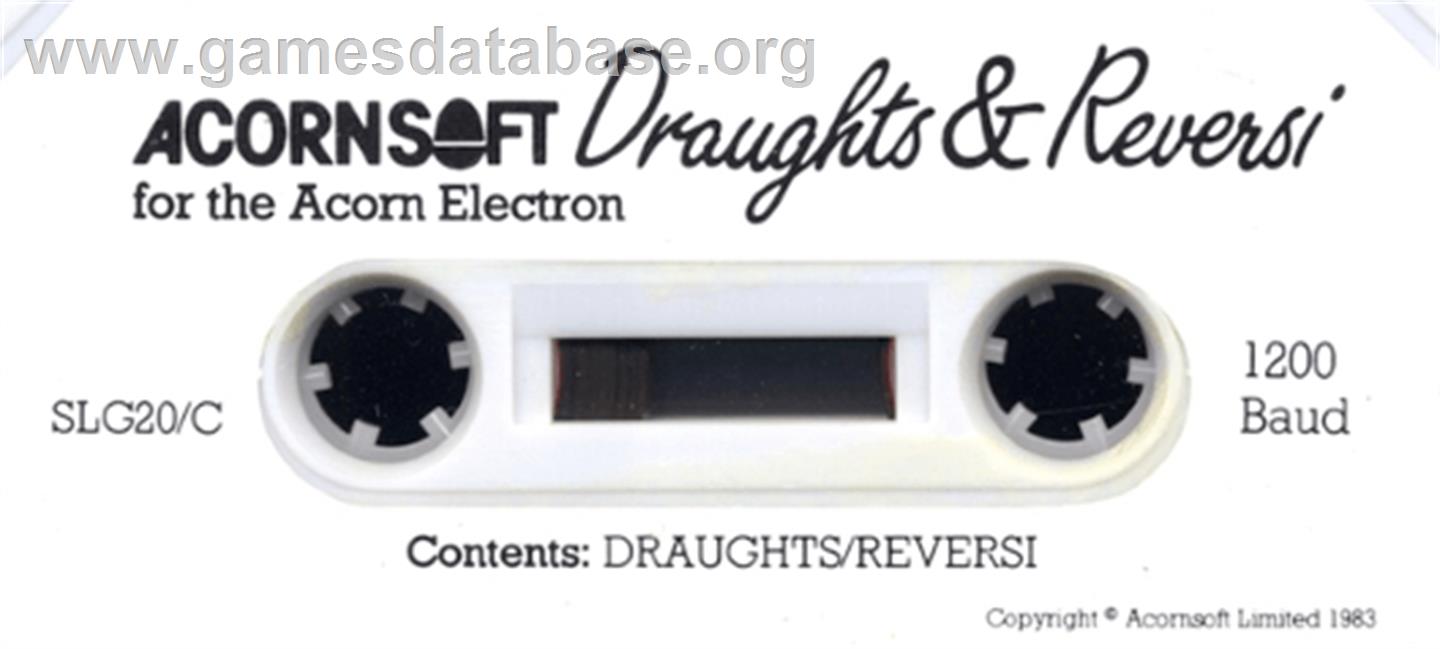 Draughts (Acornsoft) - Acorn Electron - Artwork - Cartridge Top