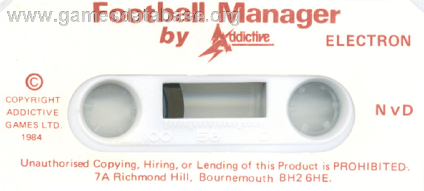 Football Manager - Acorn Electron - Artwork - Cartridge Top