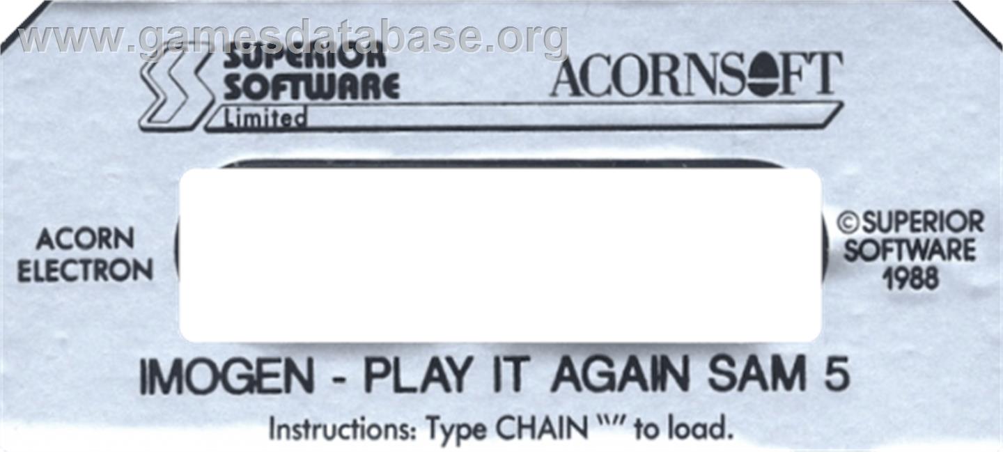 Imogen - Acorn Electron - Artwork - Cartridge Top