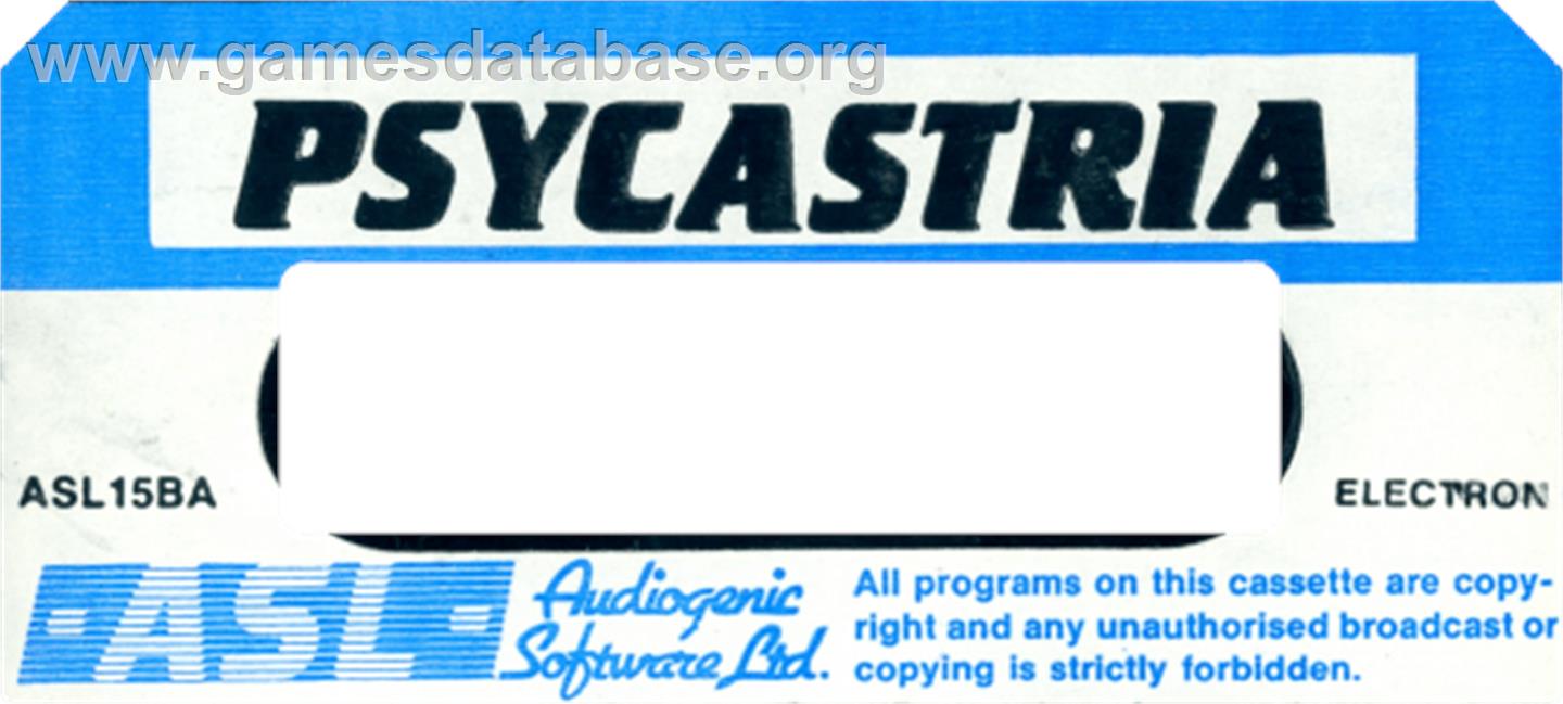 Psycastria - Acorn Electron - Artwork - Cartridge Top