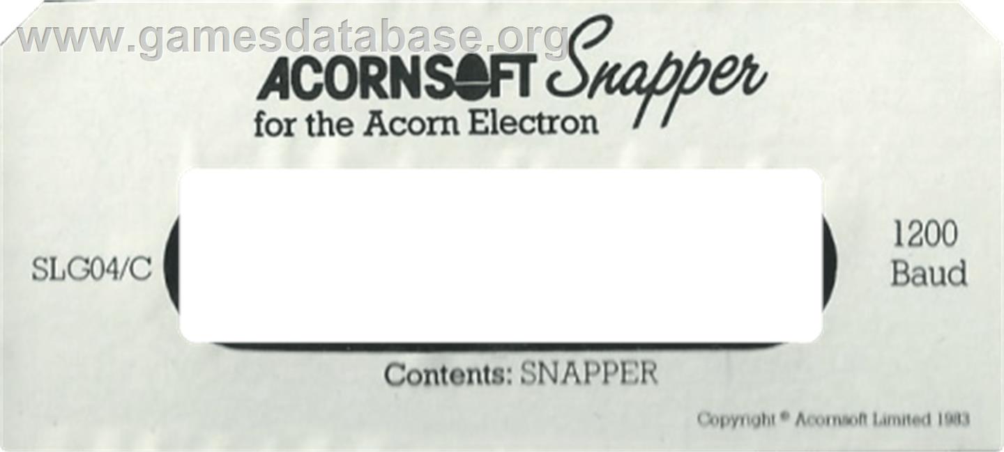 Snapper - Acorn Electron - Artwork - Cartridge Top