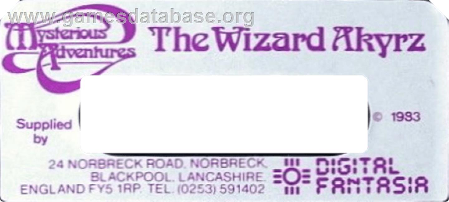 Wizard Of Akyrz, The - Acorn Electron - Artwork - Cartridge Top
