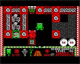 In game image of BoneCruncher on the Acorn Electron.