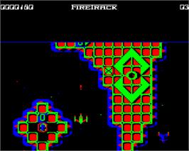 In game image of Firetrack on the Acorn Electron.