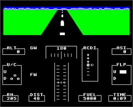 In game image of Flight Path 737 on the Acorn Electron.
