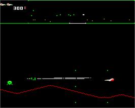 In game image of Guardian on the Acorn Electron.