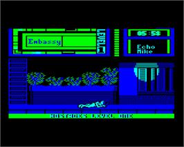 In game image of Hostages on the Acorn Electron.