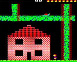 In game image of Jack Attack on the Acorn Electron.