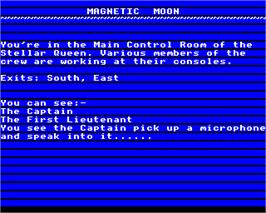 In game image of Magnetic Moon on the Acorn Electron.