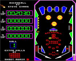 In game image of Microball on the Acorn Electron.