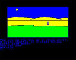 In game image of Stranded on the Acorn Electron.