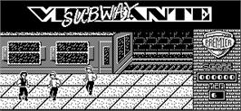 In game image of Subway Vigilante on the Acorn Electron.