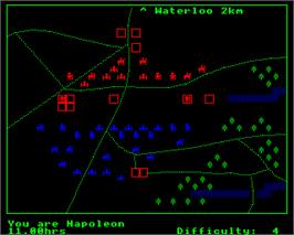 In game image of Waterloo on the Acorn Electron.