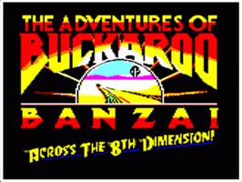 Title screen of Adventures of Buckaroo Banzai, The - Across the 8th Dimension! on the Acorn Electron.