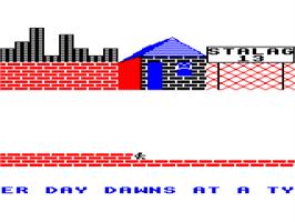 Title screen of Auf Wiedersehen Pet on the Acorn Electron.