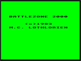 Title screen of Battlezone 2000 on the Acorn Electron.