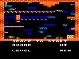 Title screen of Blagger on the Acorn Electron.