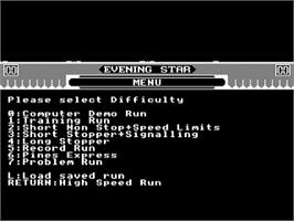 Title screen of Evening Star on the Acorn Electron.