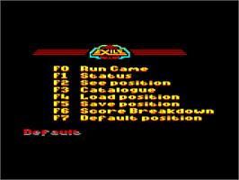 Title screen of Exile on the Acorn Electron.