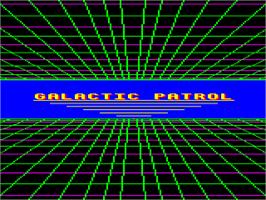 Title screen of Galactic Patrol on the Acorn Electron.