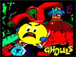 Title screen of Ghouls on the Acorn Electron.